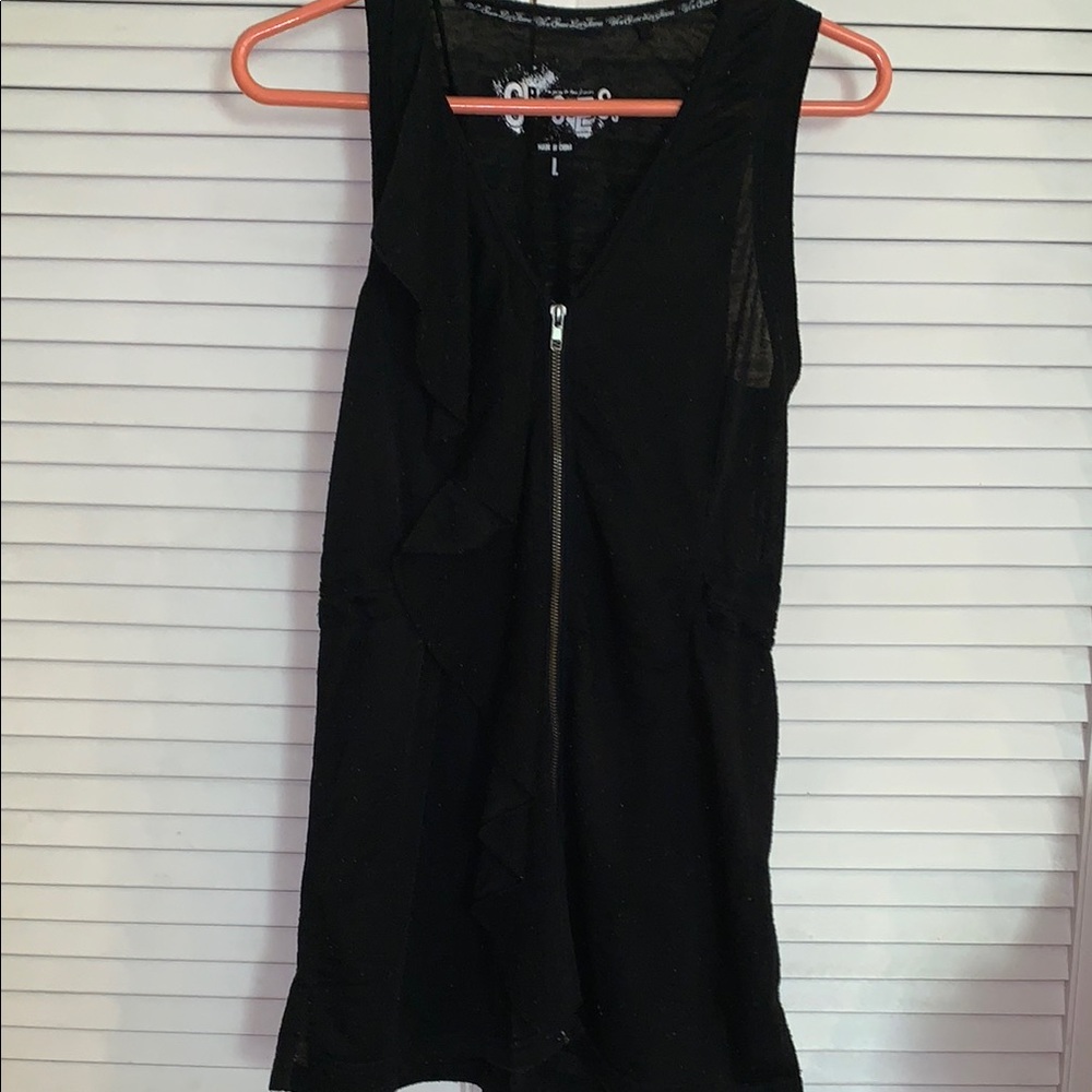 G by Guess vintage zip up Mini Dress large